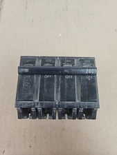 GE General Electric Circuit Breaker 200 Amp 4 Pole 