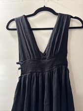 dress black open size small long flowy airy material perfect for the beach