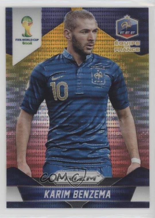 2014 Panini Prizm World Cup Yellow & Red Pulsar Prizm Karim Benzema #82 7xr