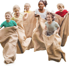 JOYIN 6 Pack Large Burlap Potato Sack Race Bags, 39" X 25" Potato Sacks Racing B