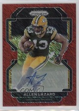2021 Panini Prizm Red Shimmer Prizm Auto /10 Allen Lazard #136 Auto 3hd