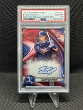 Evan Carter RC 2024 Bowman’s Best Auto Red /5 PSA 10 (pop 1)