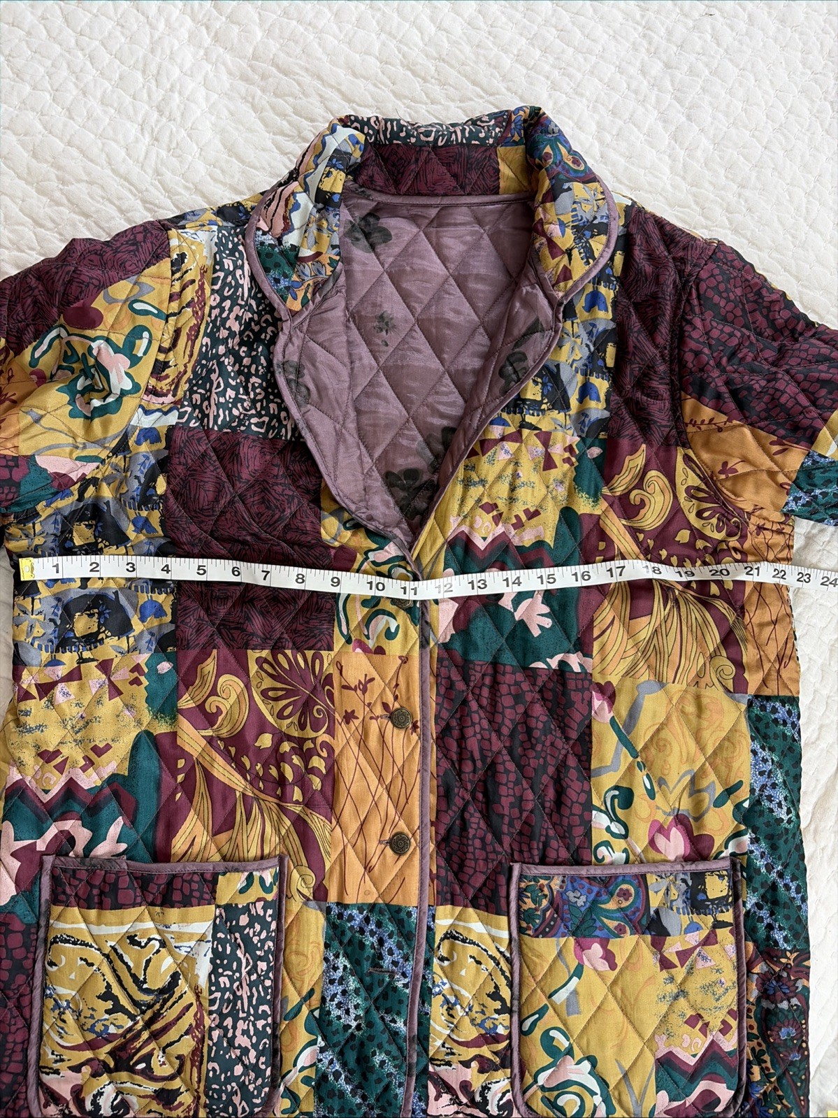 Reversible Silk Quilted Patchwork Jacket Women's … - image 5