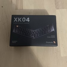 ProtoArc XK04 Foldable Compact Keyboard Bluetooth Keyboard with PU Leather Cover
