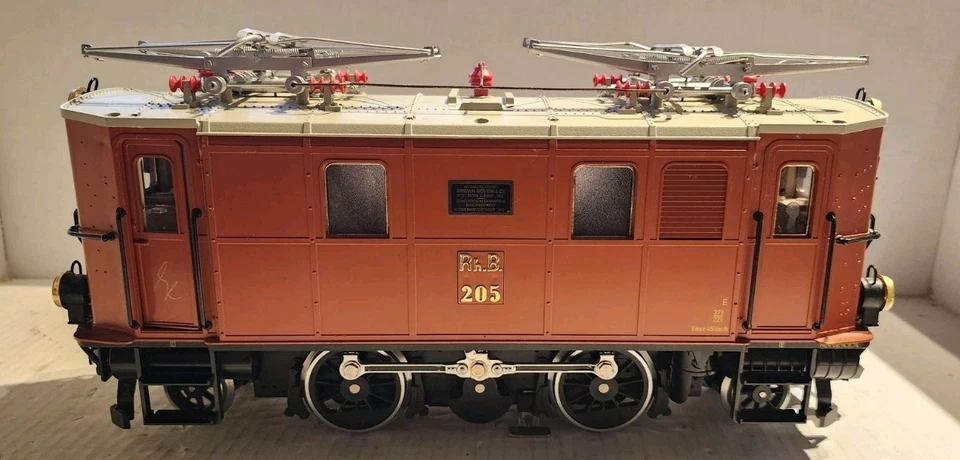 LGB 2045 G Scale RhB Electric Locomotive #205 - Image 3 of 4