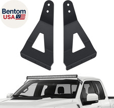 2PCS 52 Inch Curved LED Light Bar Bracket at Upper Windshield Roof Cab for 2004-