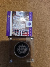 Celebrating 70 Years Since Her Majestys Accention Silver Proof 50p Coin COA