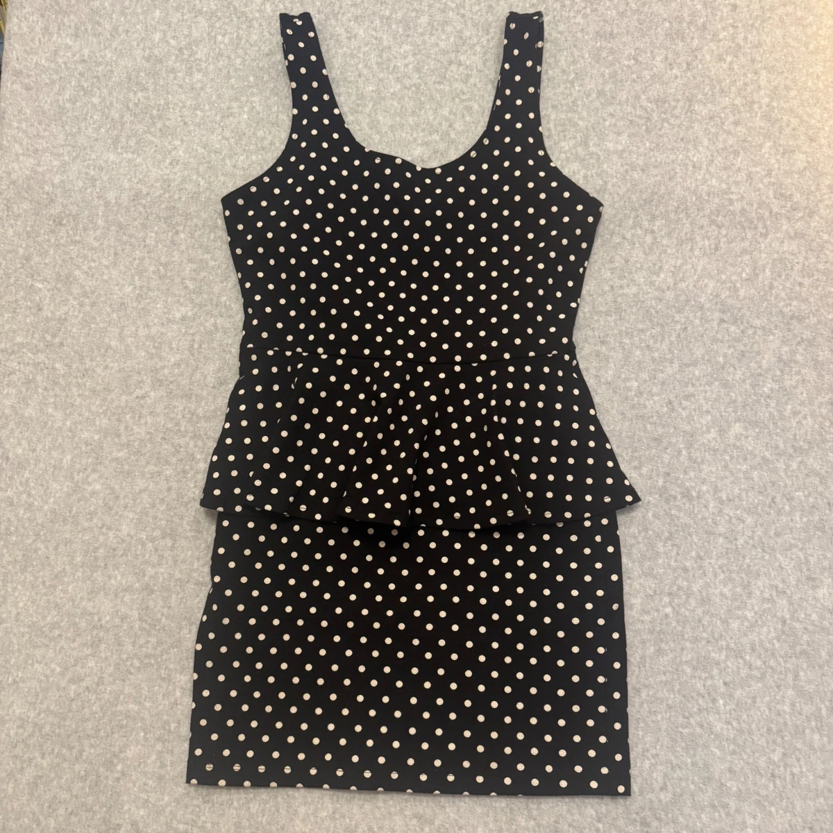 retro polka dot dress forever 21 Forever 21 Black & White Polka Dot Bodycon 3/4 Sleeve Midi Dress, Size S