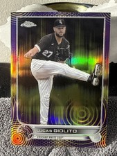 2022 Topps Chrome Sonic - Lucas Giolito #94 Purple & Yellow Sonic Pulse...