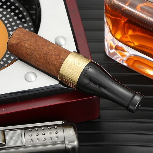Juego de soporte para pipa de cigarro Galiner de cobre puro de 4 tamaños accesorio de resina con caja de regalo dorado - Imagen 4 de 7