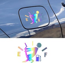 Funny Fuel Explosion Meter Reflective Car Sticker Tank Cover Deca Color: Laser
