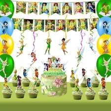 Tinker Bell Party Decorations Tinker Bell Party Balloons Banners Cake Toppers