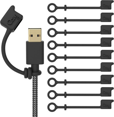 [10-Pack]  USB Caps/Covers/Tether for USB a Cables with Dust Protection, Protect
