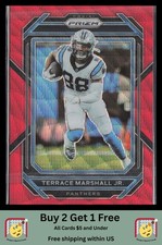 Terrace Marshall Jr. 2022 Panini Prizm #43 Red Wave #/149