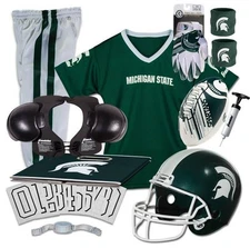 Michigan State Spartans Kids NCAA 13pc Deluxe Football Uniform Set, Small
