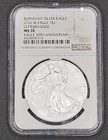 2016-W 1oz American Silver Eagle BURNISHED w/ Lettered Edge 30th | NGC MS70