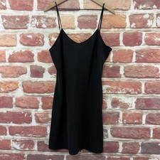 Nanette Lepore Dress Slip Womens 14 Plain Black Knee Length Adjustable Straps