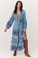Spell & the Gypsy Love Jetty Maxi Dress Blue XXS AU 6-8/US 2-4 Boho Festival