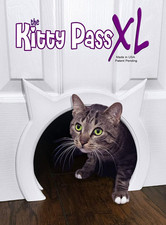 XL Cat Door for Interior Door - Cat Hole Kitty Door for Hidden Litter Box - Pet