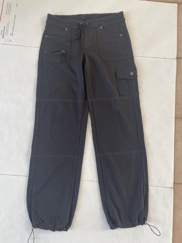 Athleta Bettona Boyfriend Hose Damen S schwarz weites Bein Cargo Stretch Active
