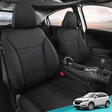 Honda Hr-v Full Set Seat Covers - Black Faux Leather - Custom Fit 2016-2022