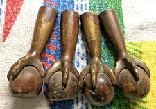 4 Brass eagle Claw Feet wood