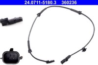 Ate Abs Sensor Raddrehzahl 24.0711-5180.3 FüR Renault Megane KM0 JM0 BM0 ScÉNic