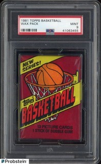 1981 Topps Basketball Unopened Wax Pack PSA 9 MINT