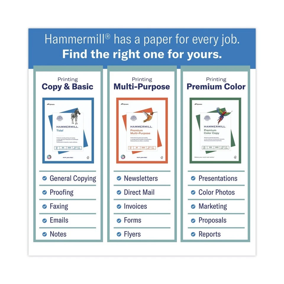 Hammermill 120037 17 in. x 11 in. 100 Bright Color Copy Cover (250/Pack) New - Image 3 of 4