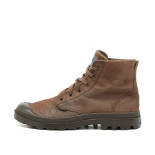 Palladium Herren Pallabrouse Stiefel Braun Leder Boots High-Top EU 42