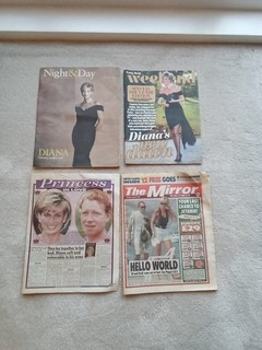 Four Newspapers/Magazines Celebrating Princess Diana's Life