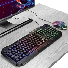 RGB Backlit Mechanical Gaming Keyboard & Mouse Set