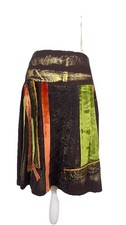 Vintage RARE Euro 90s/Y2K Rinascimento Italian Patchwork Print Midi Skirt Size S