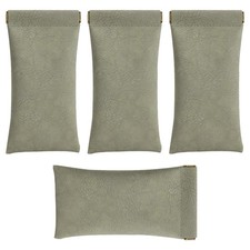 4Pcs Green Leather Mouth Snapped Sunglasses Cases Soft Pouch Bag Pocket NEW