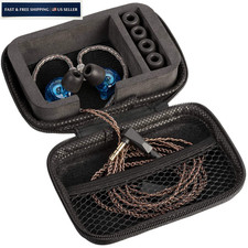 IEM Case for in-Ear Monitors, Headphones  Earbuds   EVA Travel Small, Black