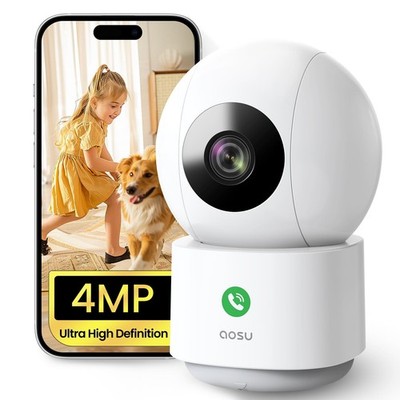 aosu 4MP Überwachungskamera Innen WLAN Kamera 360° Bewegungsverfolgung Homekit