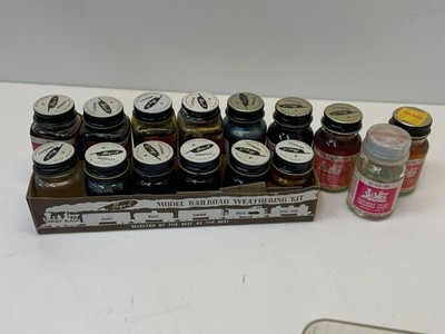wb40- Lot of 15 VTG Testors Bottles Enamel Paints For Trains/RR or Display