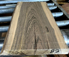 ONE THICK KILN DRIED BOCOTE WIDE NATURAL EDGE WOOD LUMBER SLAB 24" x 14" x 2" B2