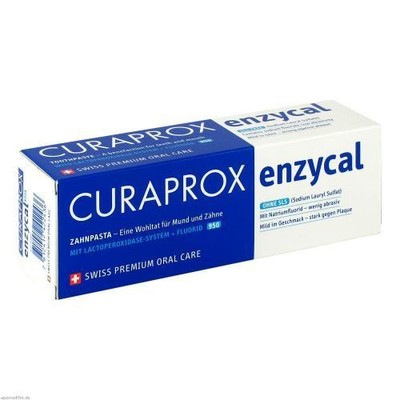 2x CURAPROX enzycal 950 Fluorid extra milde Zahnpasta 75 ML