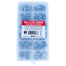 Wall Plate Screws 6/32 Assortment White Ivory Almond Electrical Kit 300-Pack