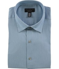 Alfani Performance Stretch Dress Shirt Blue 14"-14.5" Neck 32"-33" Sleeve