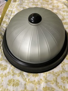 10” Flush Mount Ceiling Light Fixture Black Round Glass Dome Light 098021