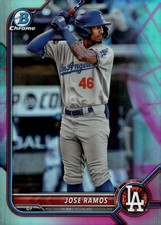 2022 Bowman Chrome #BCP-228 Jose Ramos Prospects Aqua/Pink Vapor Refractor #/125