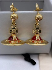 Vivienne Westwood Red Orb EARRINGS E165