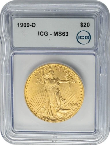 1909-D Saint-Gaudens Double Eagle — photo from the most recent tracked eBay sale