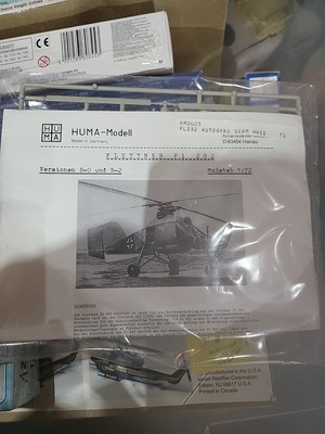 1987 Huma #005 German Flettner F1 282 Kolibri Helicopter - 1/72 kit, New sealed