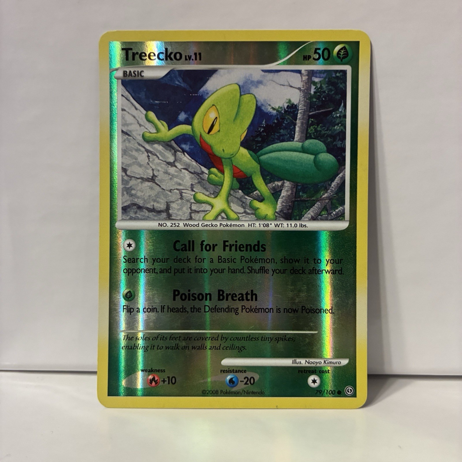 Treecko - 79/100 - Common - Reverse Holo Pokemon Stormfront LP