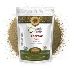 Organic Way Yarrow Flower Powder (Achillea millefolium) - Herbal Tea