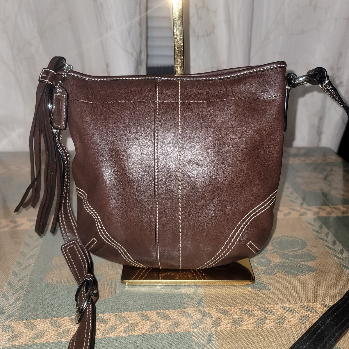 Vintage Coach Dark Brown Soft Leather Soho Small Crossbody Bag