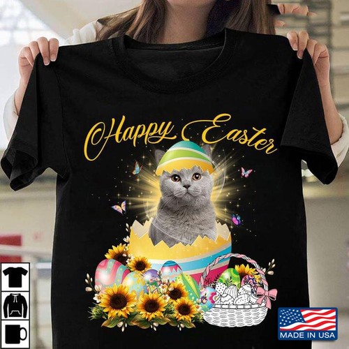 Happy Easter British Shorthair Cat With 
